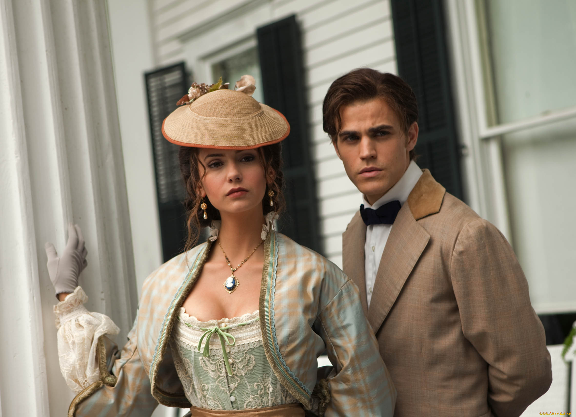 the, vampire, diaries, , , paul, wesley, nina, dobrev